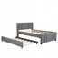 Lit plateforme tapissier avec lit gigogne