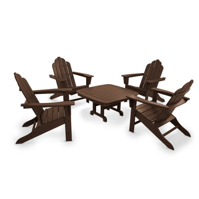 POLYWOOD Long Island Adirondack 5-Piece Conversation Group