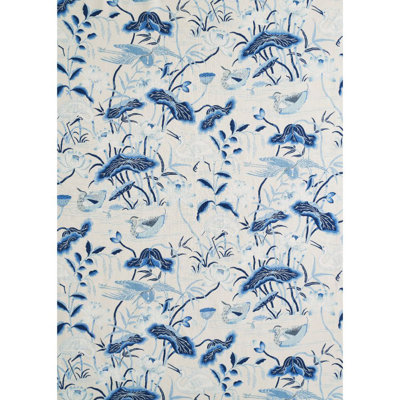 Tissu 100% lin Lotus Garden