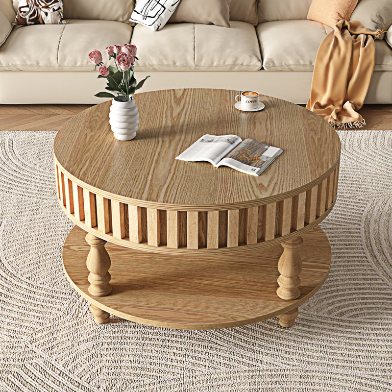 Table basse Farmhouse, Bois naturel
