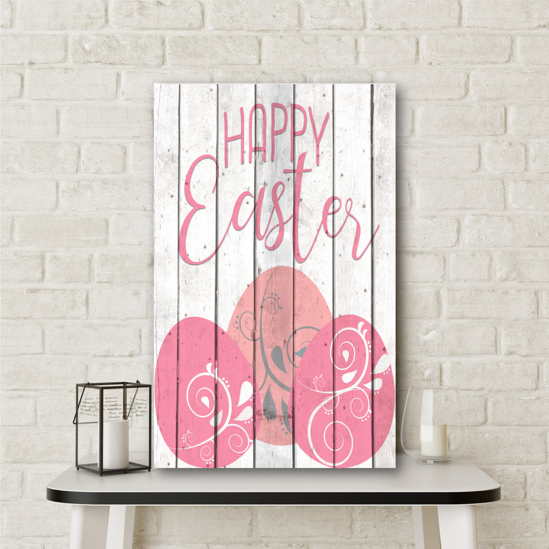 Happy Easter Eggs Gallery Wrapped Canvas Decorative Accent The Holiday Aisle®
