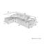 Canapé modulaire de 109 po, canapé modulaire Cloud avec assise profonde, canapé modulaire en L moderne avec méridienne et canapé rembourré pour salon, sans assemblage