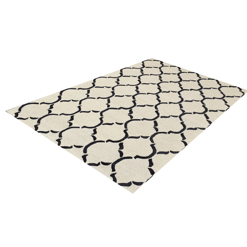 Chain Rectangle 122 cm x 183 cm Geometric Hand Woven Area Rug