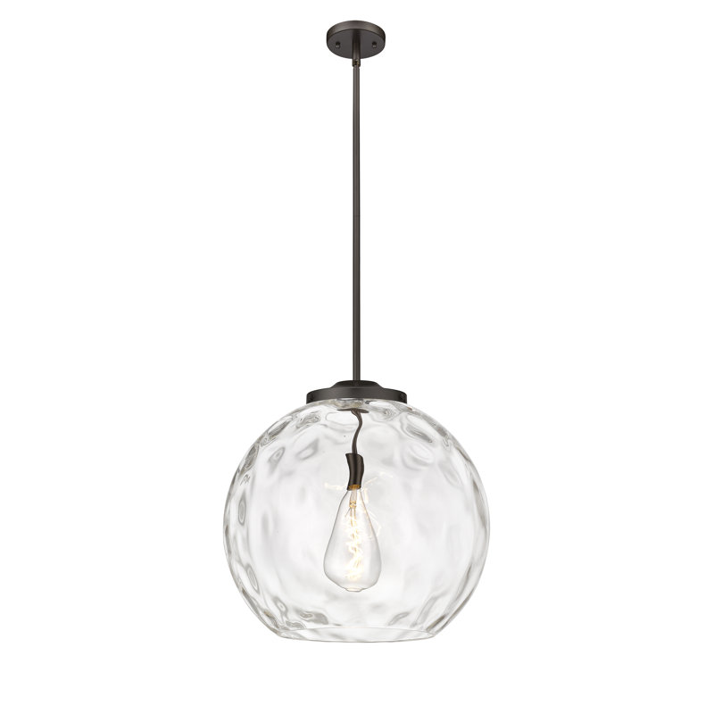 1 - Light Single Drop Pendant Pendant, Oil Rubbed Bronze