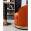 Fauteuil pivotant en velours orange par - et assise élégante avec housse en mousse épaisse de style moderne-120966133