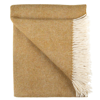 Jeté tissé en laine d'agneau Shetland