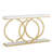 55.11” Modern White & Gold Faux Marble Console Table For Entryway Sofa Table