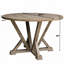 Table de salle à manger ronde Modern Farmhouse - Hévéa massif, 45,7 po pour 4-6