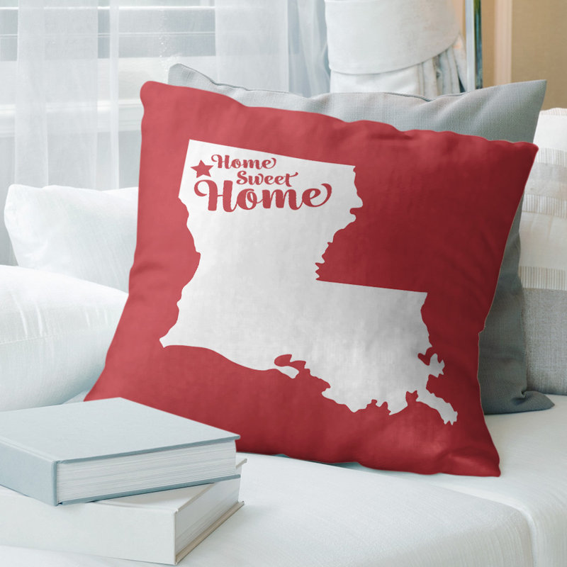 Coussin décoratif home, Shreveport, 14 po x 14 po, Rouge