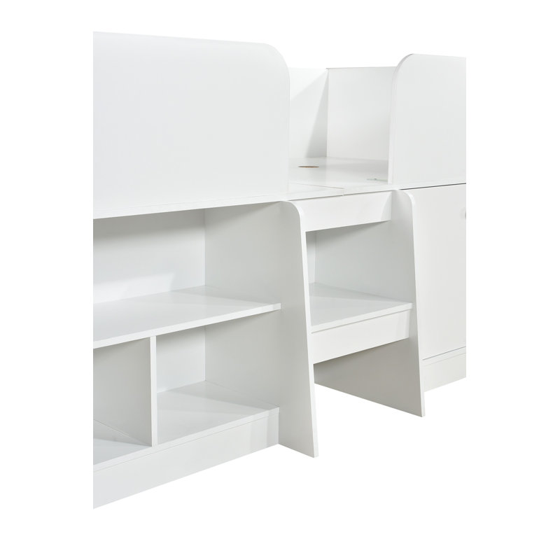 Single (3') Cabin Bed Bed Frame with Storage Included with Built-in Ladder Included