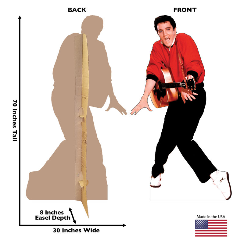 Life-Size Elvis Presley Red Jacket Cardboard Stand-Up