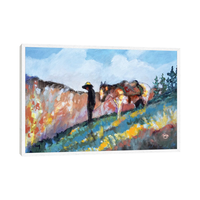 Looking Toward The Canyon 1 Piece Wall Art on Canvas, 66.04 cm H x 45.72 cm W, White Floater Frame