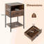 40cm W Metal Bedside Table