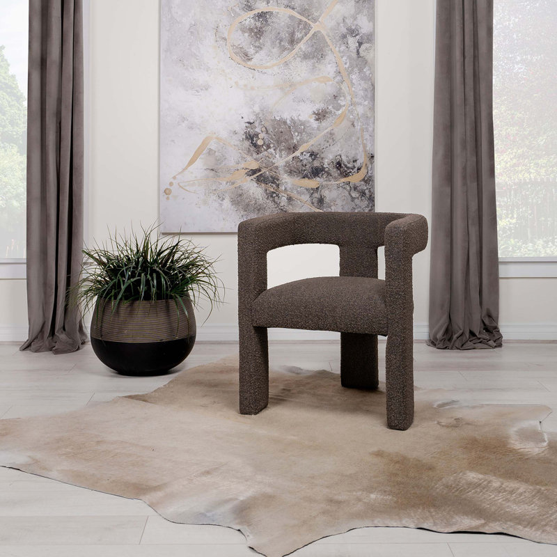 Chaise d'appoint rembourrée Mckinley, Chocolat