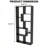 Modern Asymmetric Geometric Bookcase with Staggered Shelving, Horizontal or Vertical Placement-1839349833