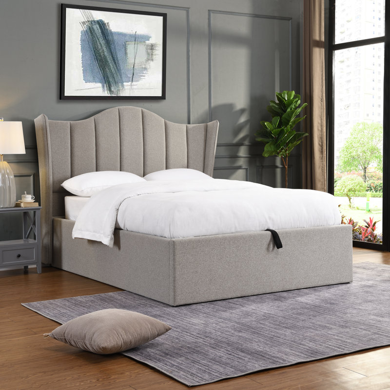 Massey Upholstered Lift Up Storage Bed, Double (4'6)