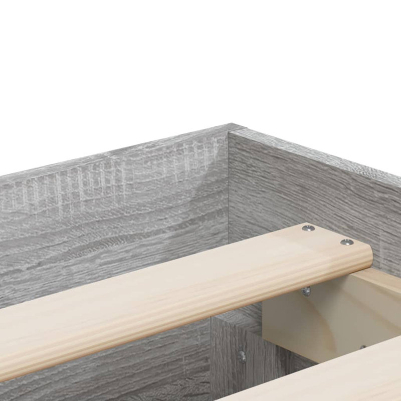 Normia Bed, Super King ( 180 x 200 cm), Grey Sonoma