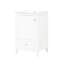 Meuble-lavabo blanc de 50 cm (20 pouces) avec lavabo en céramique, armoire à porte à fermeture douce, tablette de rangement, tiroir, construction, finition peinte, design moderne, meuble-lavabo simple à encastrer sous plan.