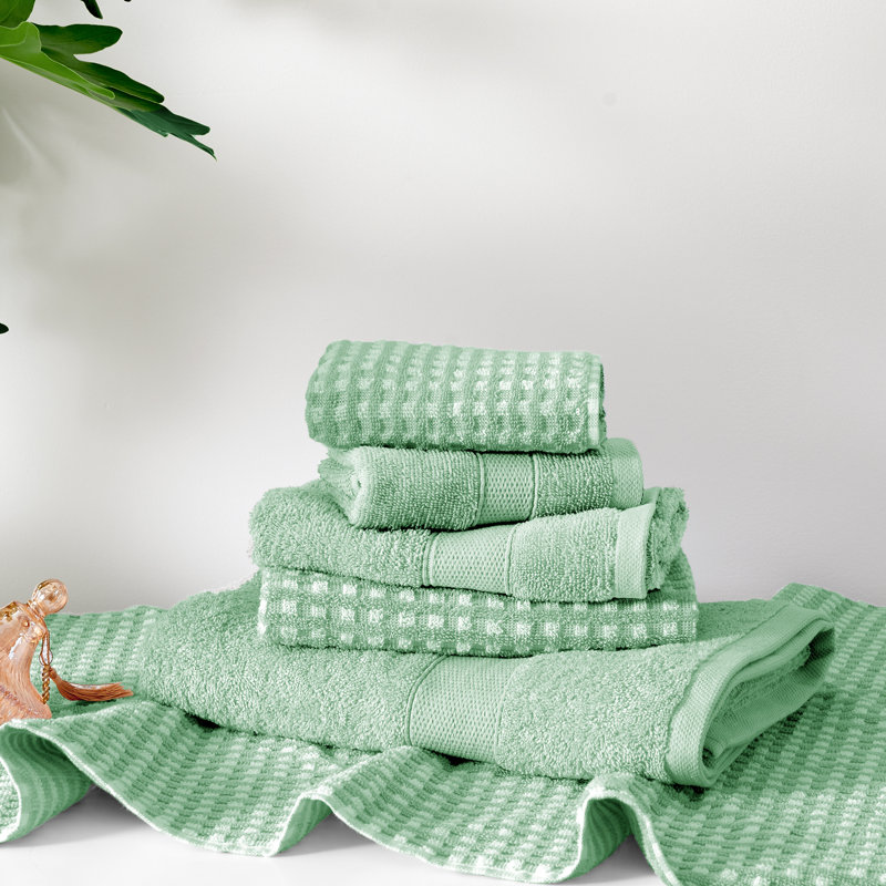 Cotton Plush Waffle Mulit-Size Set, Jade
