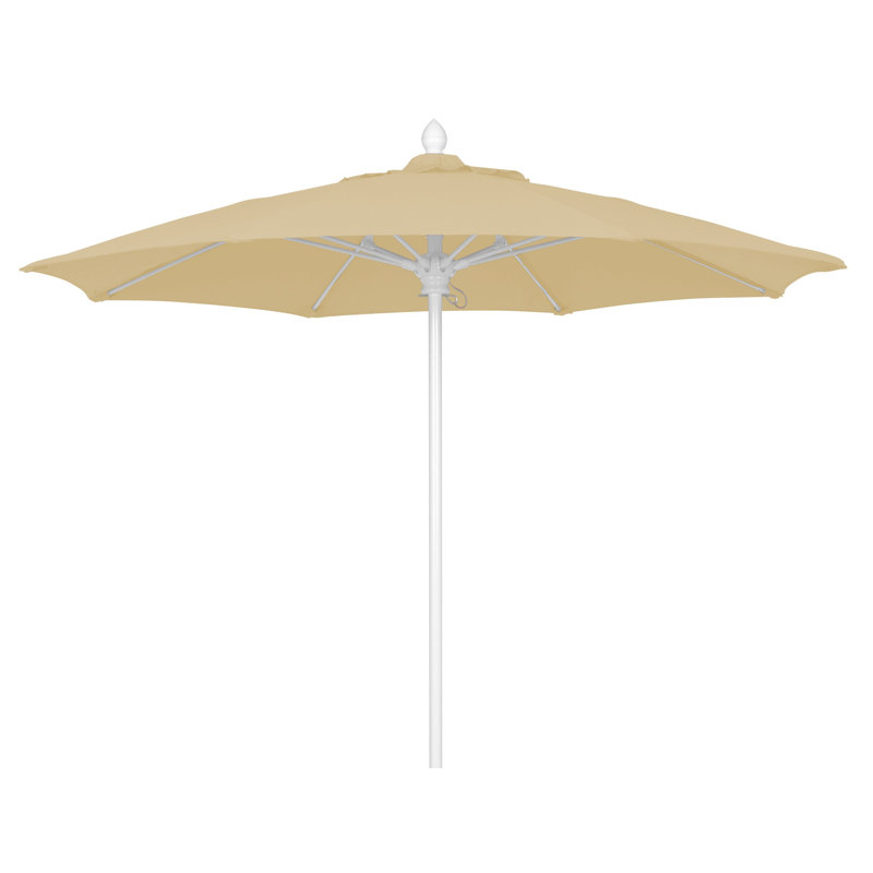 Parasol de marché 9 pi Prestige, Blanc, Lin lin