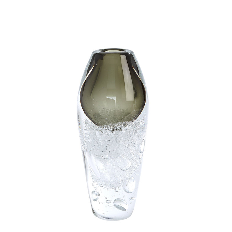 Venus Handcrafted Glass Table Vase 1, 11" H x 4.5" W x 4.5" D