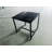 Versatile Black Glass Night Stand With Metal Legs, Perfect For Home And Outdoor Use, Durable And Stylish.