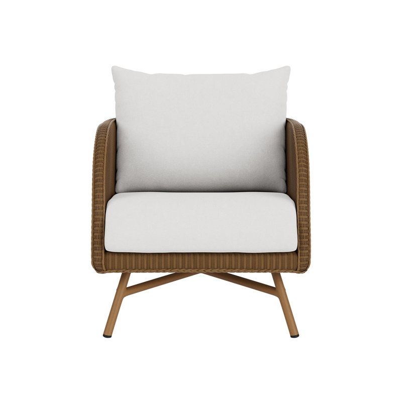 Essence Outdoor Lounge Chair, Canvas Natural, Hickory
