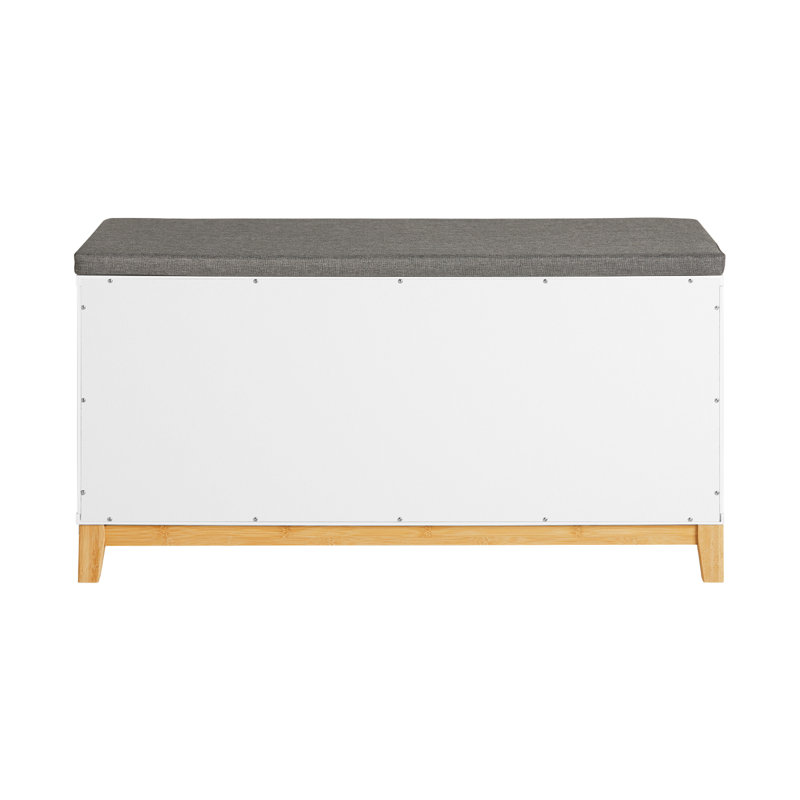 8 Pair Shoe Storage Bench, White