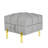 22 Inches Anti-Scratch Leather Storage Ottoman, Pet Friendly Entryway Bench With Golden Stainless Steel Legs-1333585926