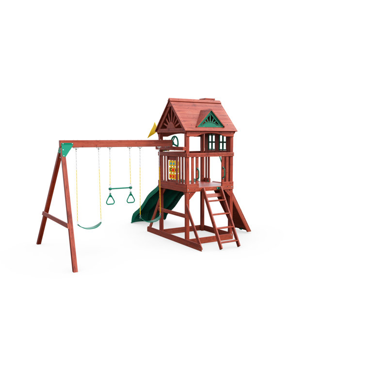 Gorilla Playsets Double Down Wooden Swing Set - Professional Installation Available, No