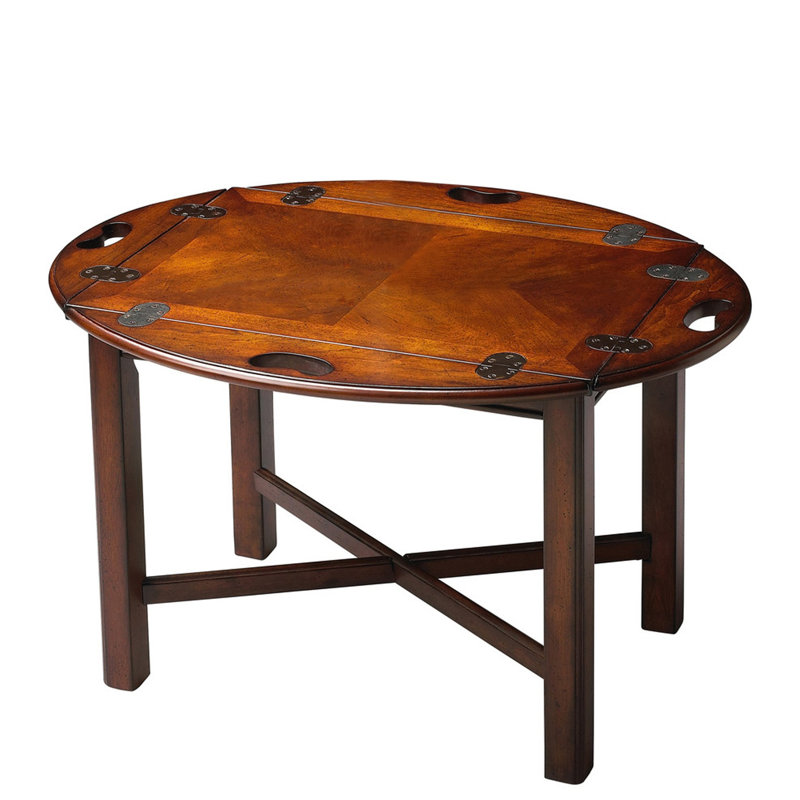 Table basse 30 "en bois brun et brun foncé