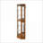Cabinets, 72"H Traditional Corner Curio with Lights, Mirrored Back &amp; Adjustable Shelves | Walnut Brown | Engineered Wood | Living Room-576460320