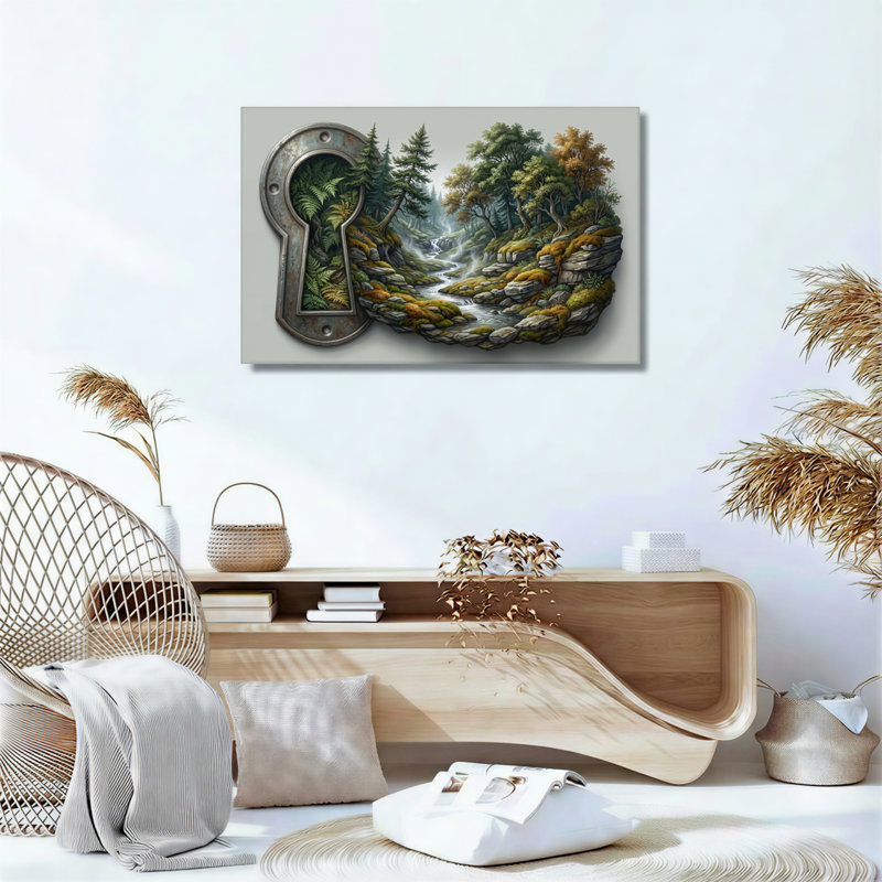 «Keyhole Landscape», reproduction d'art sur toile, ensemble de 1, 16"H x 24"W, Wrapped Canvas