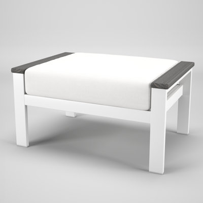 Townsend Metal Outdoor Ottoman With Sunbrella Cushion