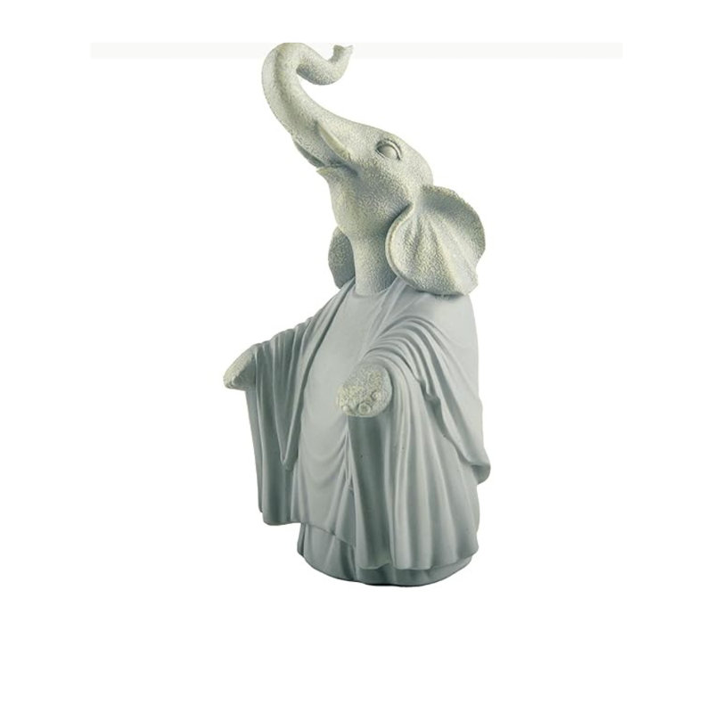 Statue de jardin zen bouddha éléphant à bras ouverts