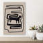 Art mural moderne chat noir labyrinthe minimaliste-129093309