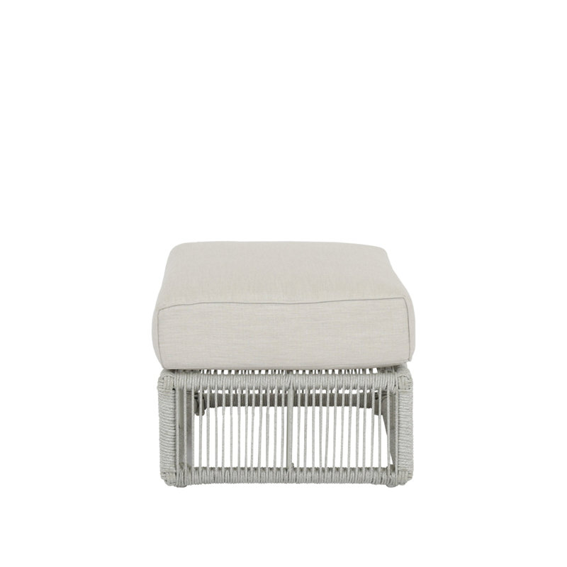 Miami Outdoor Ottoman, Echo Ash Sunbrella®