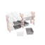 Rangement et 12 bacs roses, bibliothèque à 2 niveaux pour la chambre à coucher - Améliorez les soins personnels, organisateur polyvalent, bibliothèque, chambre à coucher pour bacs, Indépendant de la classe,