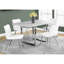 Table de cuisine rectangulaire contemporaine 60 po, stratifié gris, structure en métal, pour comptoir en stratifié décontracté et formel, pieds