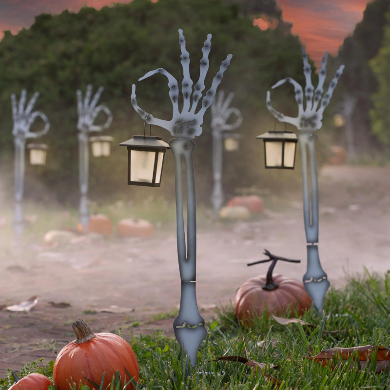 2 Piece Skeleton Arm Garden Stake