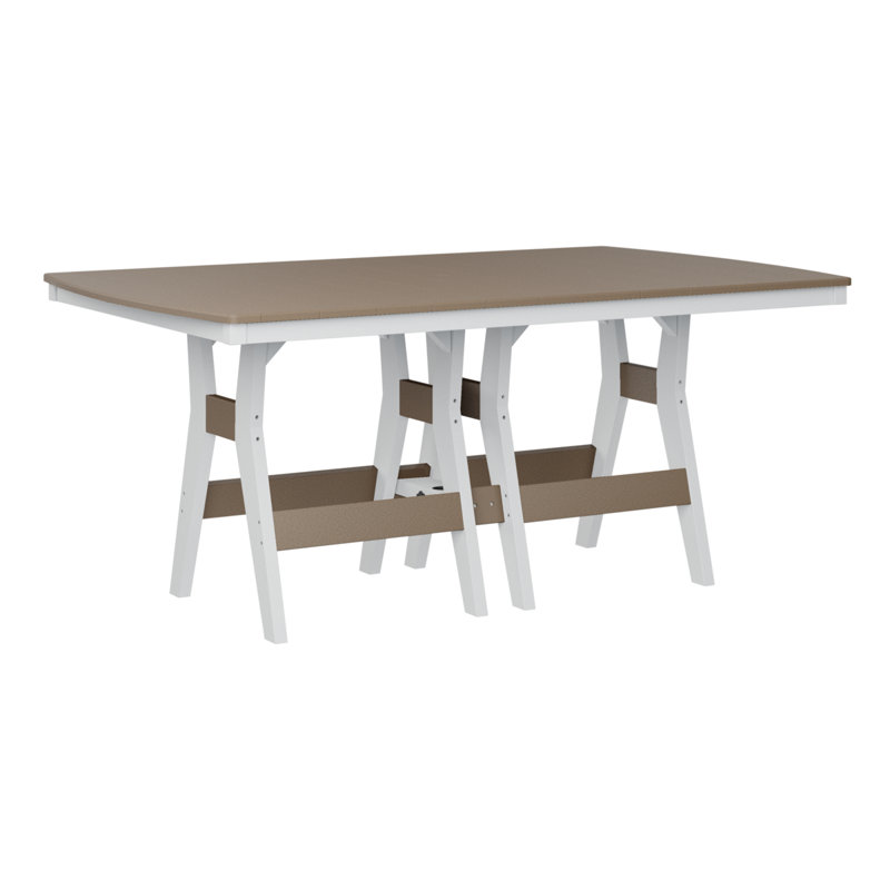 Table de bar rectangulaire 72 po Berlin Gardens Harbor, Bois vieilli, H 38,87 po x l 72 po x P 44 po