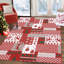 Tapis de Noël en patchwork avec rennes et flocons de neige-935934978