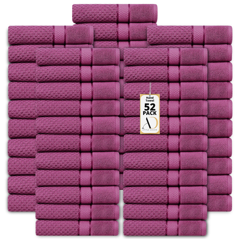Mulaayam 100% Cotton Popcorn Textured Towel Collection, Grape Purple