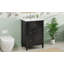 Meuble-lavabo 24 po avec lavabo, meuble-lavabo avec un tiroir rabattable et deux tiroirs, tablette réglable, bois massif et panneau de fibres à densité moyenne, noir-1480087266