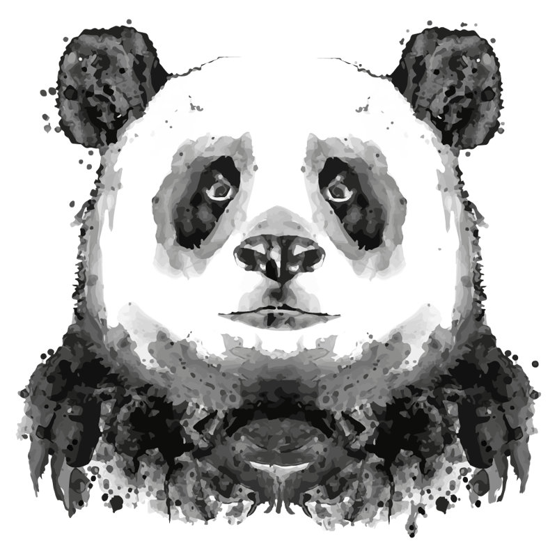 Adhésif décoratif panda géant enfant, H 20 po x l 20 po