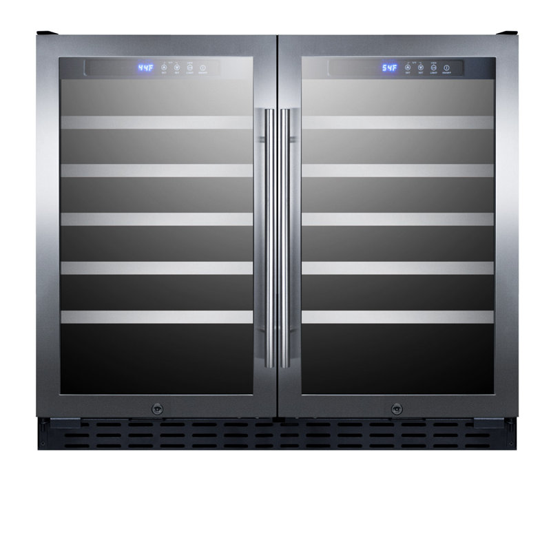 Summit Appliance Dual Zone 35.38'' 68 Bottle Wine Refrigerator