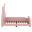 Lit princesse simple tapissier en forme de lapin avec plateforme et tête de lit-225044812