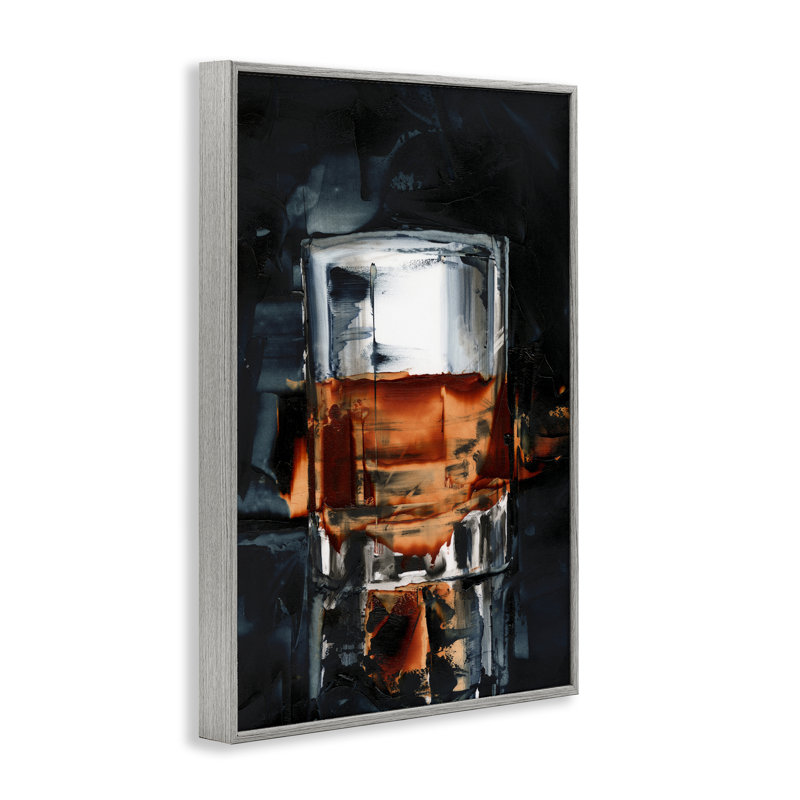  Whisky on Rocks, art de la giclée encadrée par Ethan Harper, H 30 po x l 20 po, Estampe numérique Farmhouse