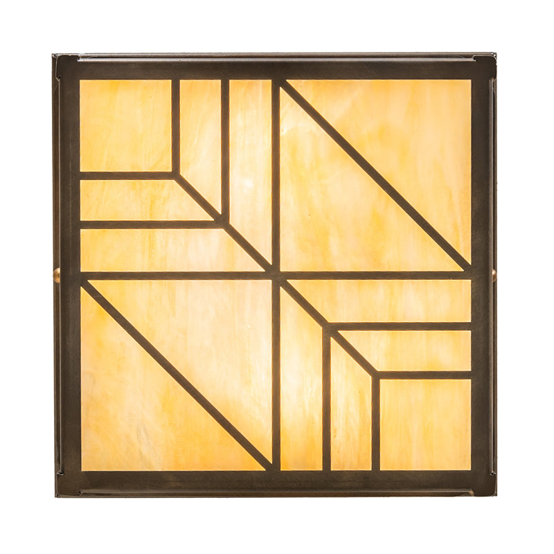 2 - Light Flush Mount, Antique Copper
