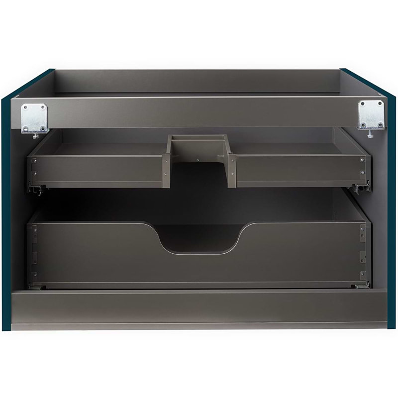 Alma 36.25" Wall Mounted Single Bathroom Vanity with Top, Turchese Blue
